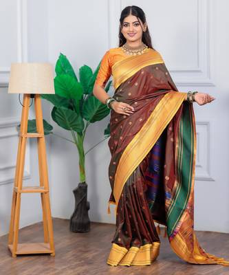 brown art silk woven art-silk-sarees 4