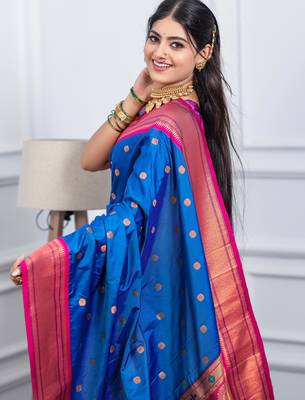 blue art silk woven art-silk-sarees 3