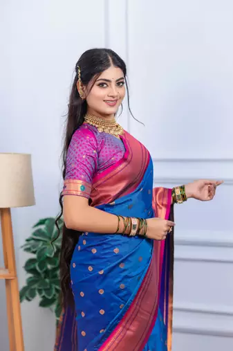 blue art silk woven art-silk-sarees