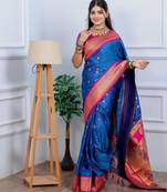 blue art silk woven art-silk-sarees