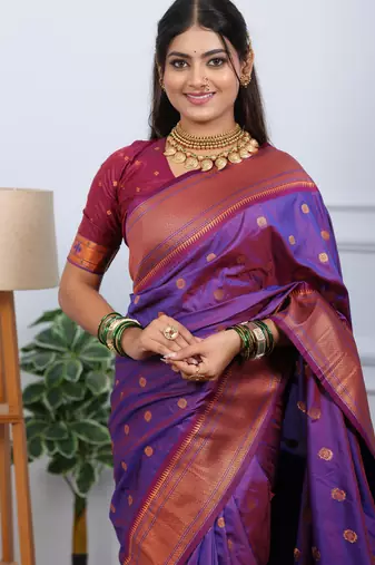 wine art silk woven art-silk-sarees