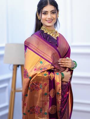 rani pink art silk woven art-silk-sarees 5