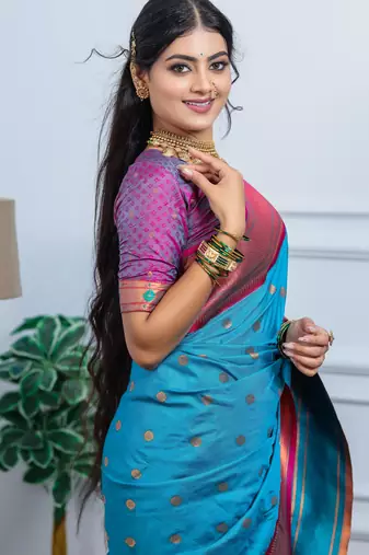 sea green art silk woven art-silk-sarees