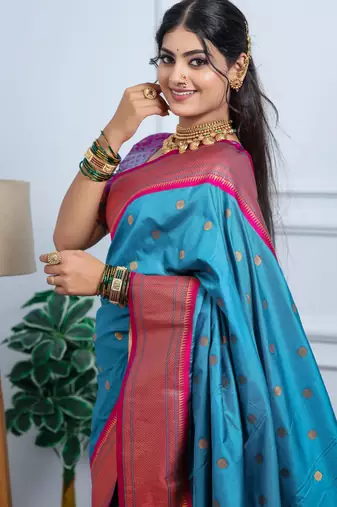 sea green art silk woven art-silk-sarees
