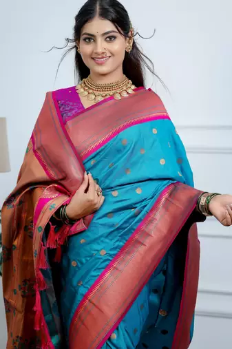 sea green art silk woven art-silk-sarees
