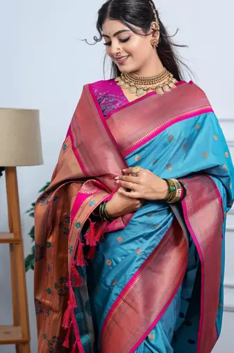 sea green art silk woven art-silk-sarees