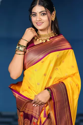 yellow art silk woven art-silk-sarees