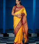 yellow art silk woven art-silk-sarees
