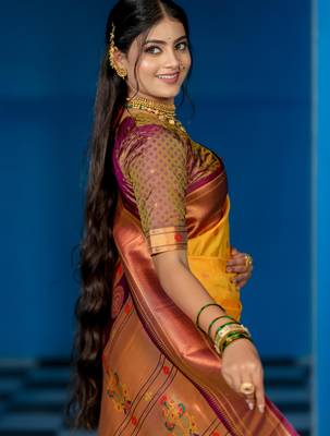 yellow art silk woven art-silk-sarees 5