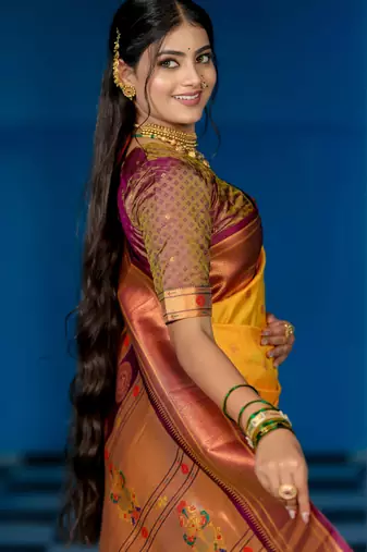 yellow art silk woven art-silk-sarees