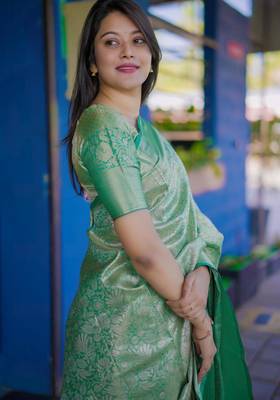light green art silk woven art-silk-sarees 2