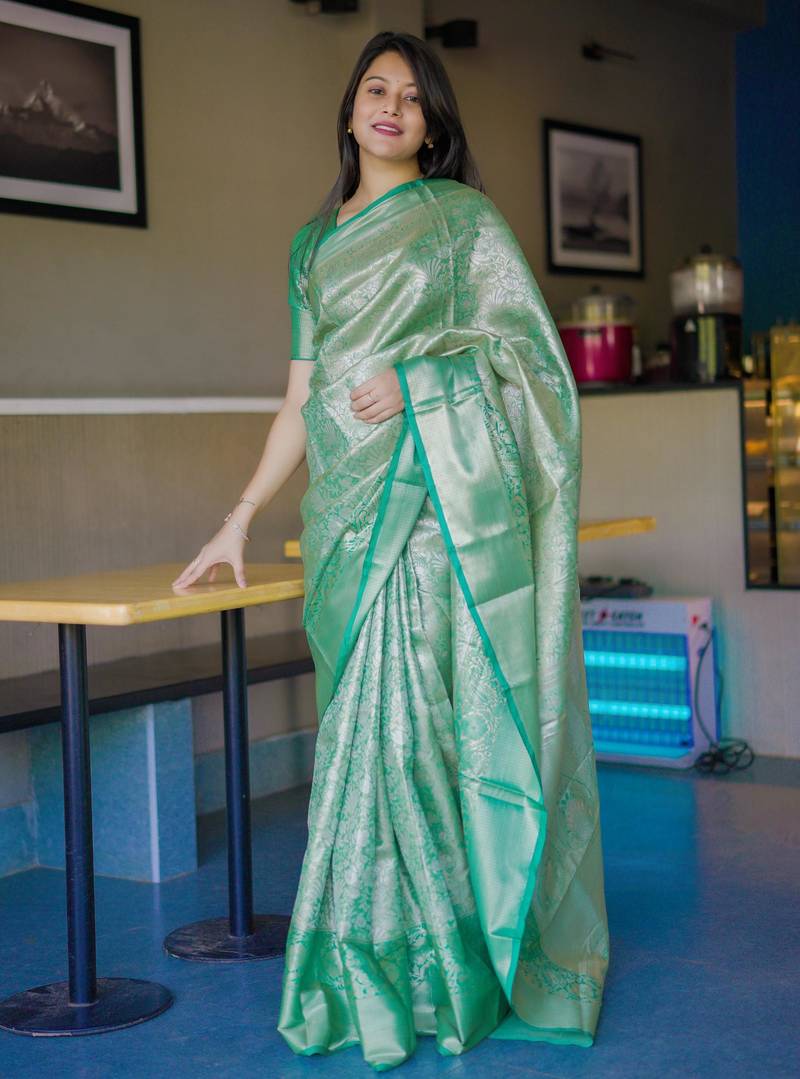 light green art silk woven art-silk-sarees
