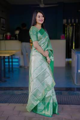 light green art silk woven art-silk-sarees 3