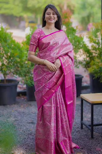 pink art silk woven art-silk-sarees