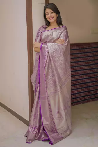 purple art silk woven art-silk-sarees