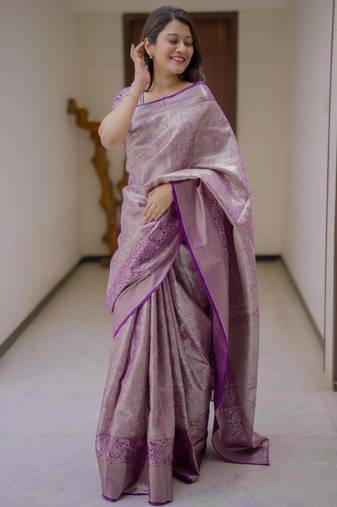 purple art silk woven art-silk-sarees