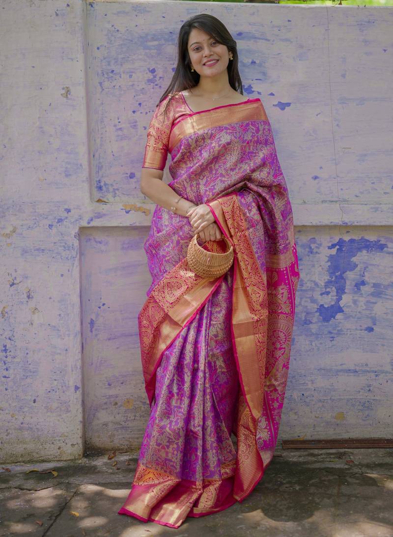 purple art silk woven art-silk-sarees