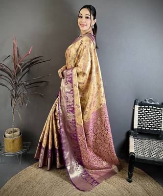 golden art silk woven art-silk-sarees 2