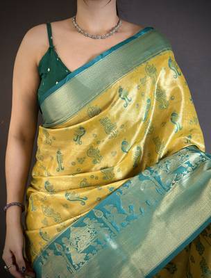 yellow art silk woven art-silk-sarees 5