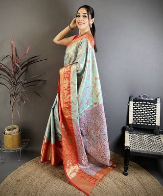 light sky blue art silk woven art-silk-sarees 3