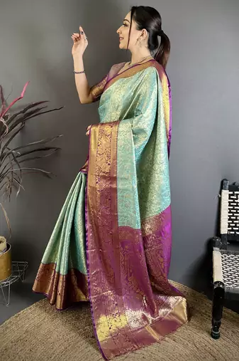 light sky blue art silk woven art-silk-sarees