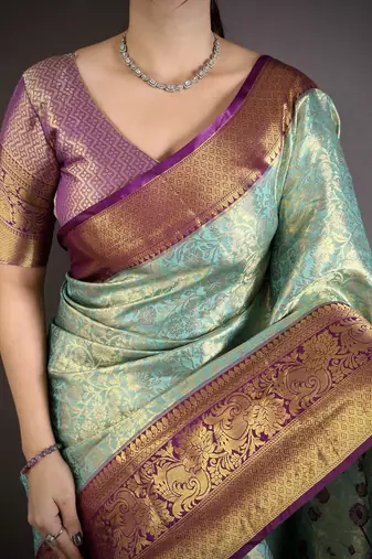 light sky blue art silk woven art-silk-sarees