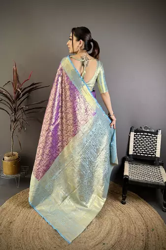 purple art silk woven art-silk-sarees