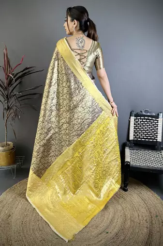 brown art silk woven art-silk-sarees