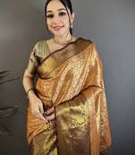 orange art silk woven art-silk-sarees