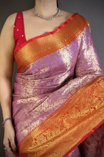 purple art silk woven art-silk-sarees