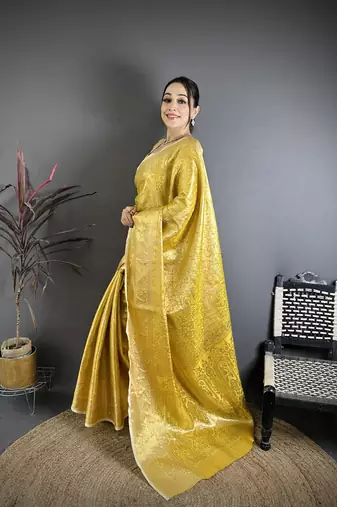 yellow art silk woven art-silk-sarees