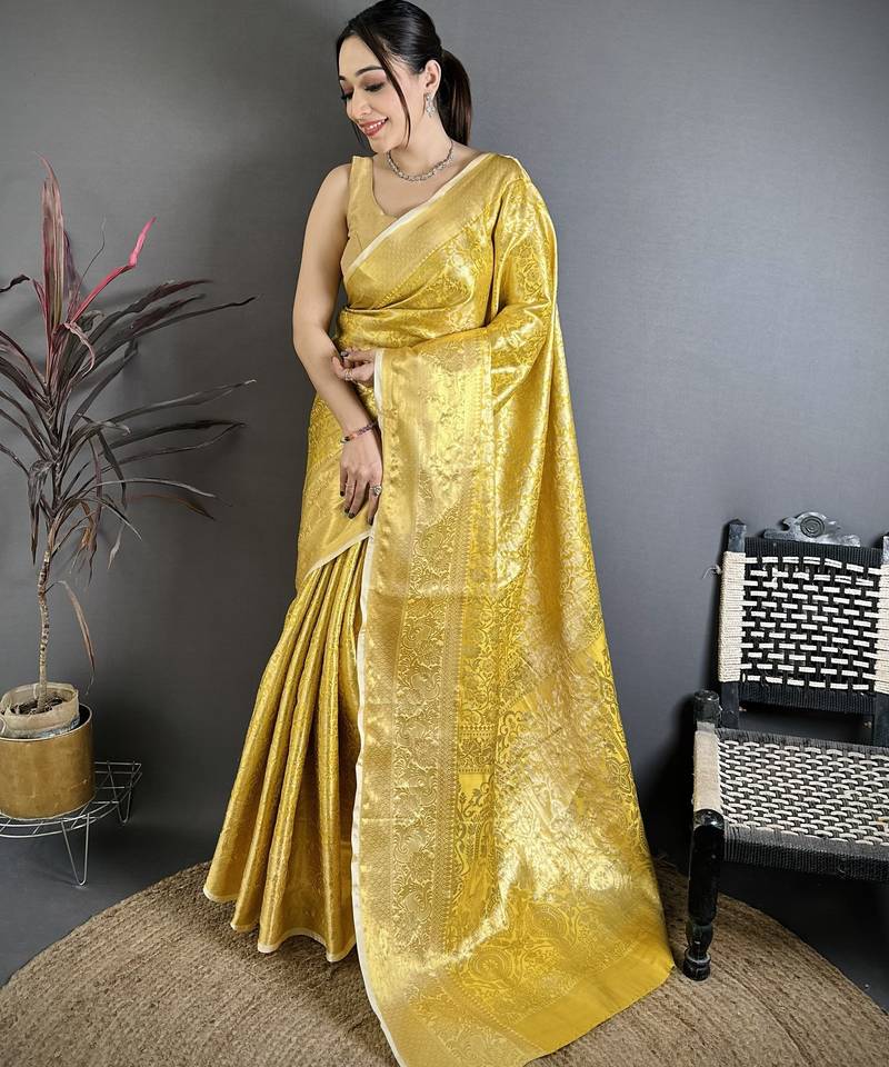 yellow art silk woven art-silk-sarees