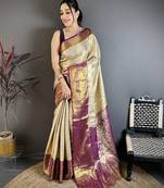 light golden art silk woven art-silk-sarees