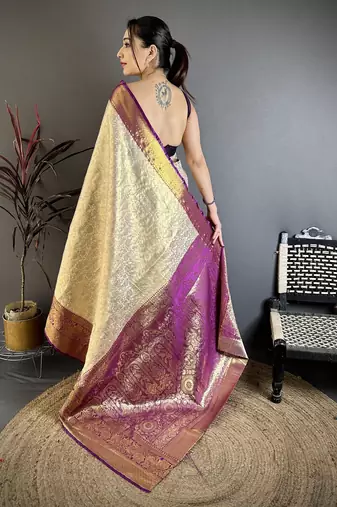 light golden art silk woven art-silk-sarees