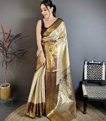 light golden art silk woven art-silk-sarees