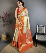 light golden art silk woven art-silk-sarees