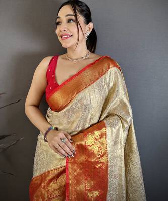 light golden art silk woven art-silk-sarees 3
