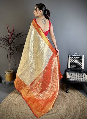 light golden art silk woven art-silk-sarees 4