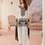 White and black ethnic suit set