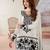 White and black ethnic suit set