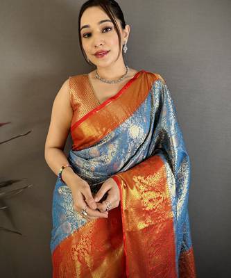 green art silk woven art-silk-sarees 1