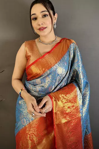 green art silk woven art-silk-sarees