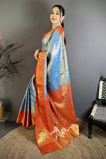 green art silk woven art-silk-sarees
