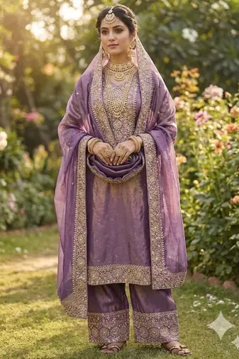 Lavender ethnic suit set
