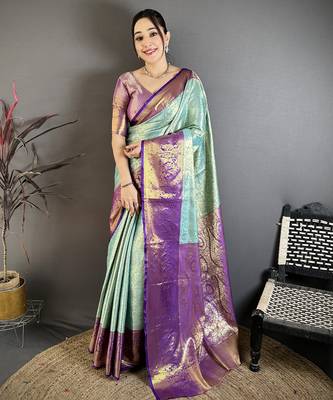 sky blue art silk woven art-silk-sarees 1