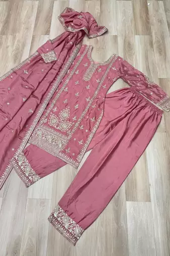 Pink festive suit set