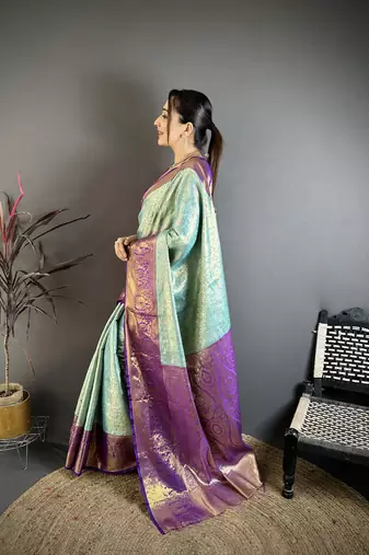 sky blue art silk woven art-silk-sarees