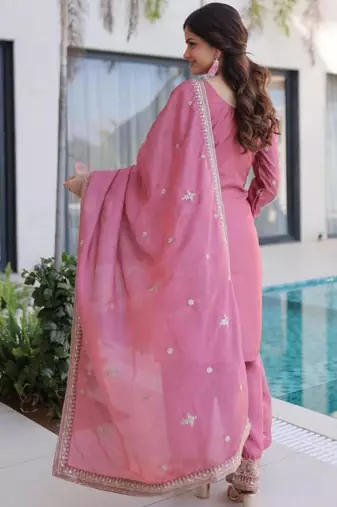 Pink festive suit set