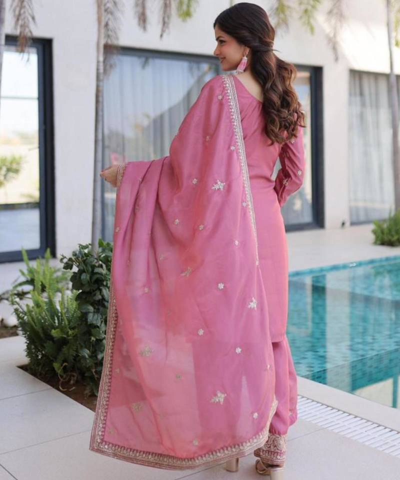 Pink festive suit set