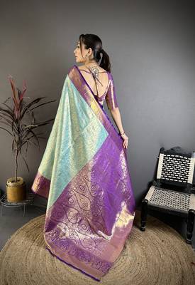 sky blue art silk woven art-silk-sarees 4